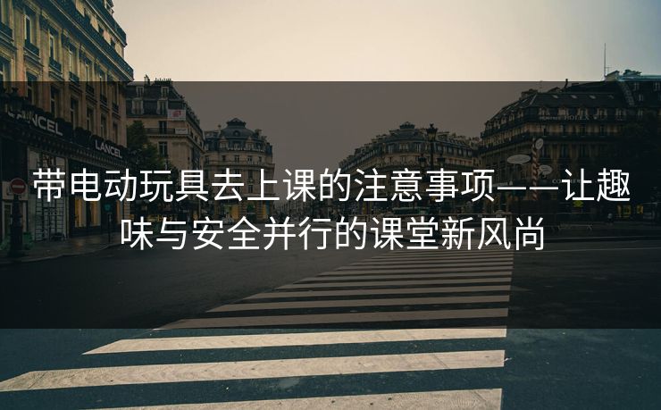带电动玩具去上课的注意事项——让趣味与安全并行的课堂新风尚